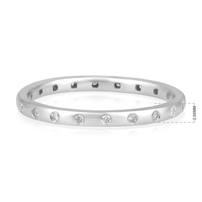 Solid Gold 0.13ct Natural Diamond Eternity Band Ring