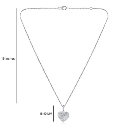 Solid Gold 0.4ct Natural Diamond Heart Charm Pendant Necklace