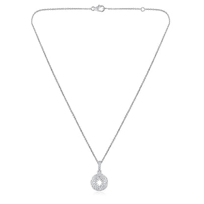 Solid Gold Natural Diamond Star Shield Pendant Necklace