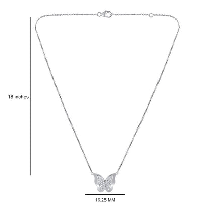 Solid Gold 0.5ct Natural Diamond Butterfly Necklace