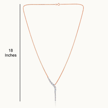 Solid Gold 1.1ct Natural Diamond Y Necklace