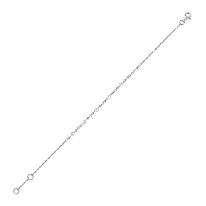 Solid Gold 0.6ct Natural Diamond Rose Cut Multi Tennis Chain Bracelet