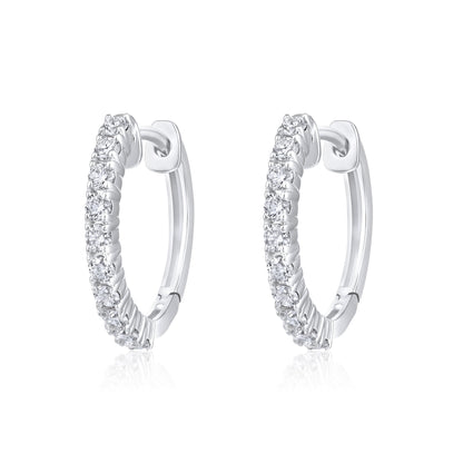 Solid Gold 0.6ct Natural Diamond Huggie Earrings