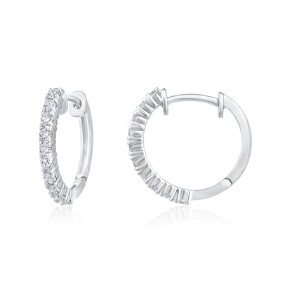 Solid Gold 0.6ct Natural Diamond Huggie Earrings