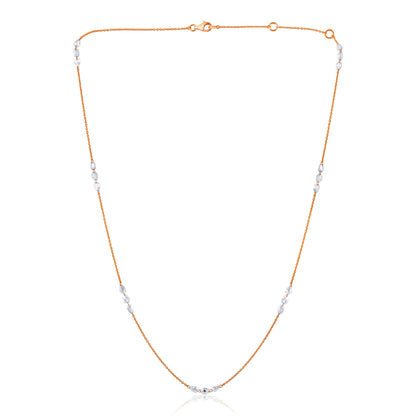 Solid Gold 1.8ct Natural Diamond Rose Cut By Yard Multi Shape Necklace