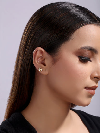 Solid Gold 0.7ct Natural Diamond Multi Pierce Marquise Stud Earrings