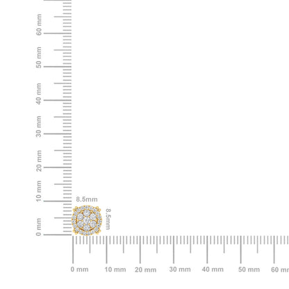 Solid Gold 0.6ct Natural Diamond Round Stud Earrings