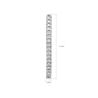Solid Gold 0.1ct Natural Diamond U Shape Hoop Huggie Earrings