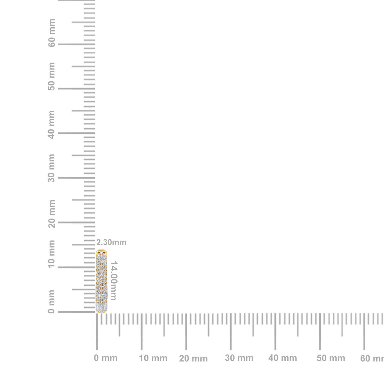 Solid Gold 0.5ct Natural Diamond I-SI 14mm Small Round Hoop Earrings