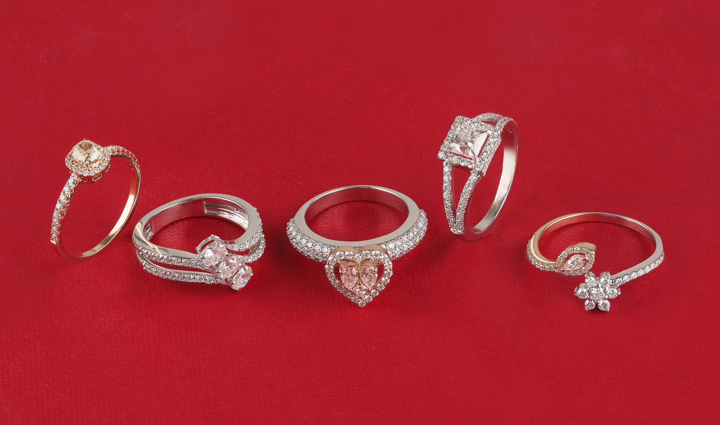 Solid Gold 1.5ct Natural Diamond Princess Solitaire Ring