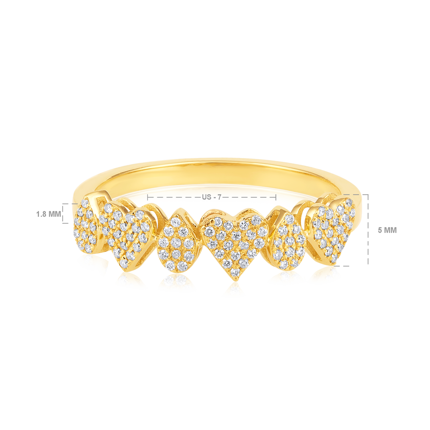 Solid Gold 0.2ct Natural Diamond Heart Love Tear Drop Ring