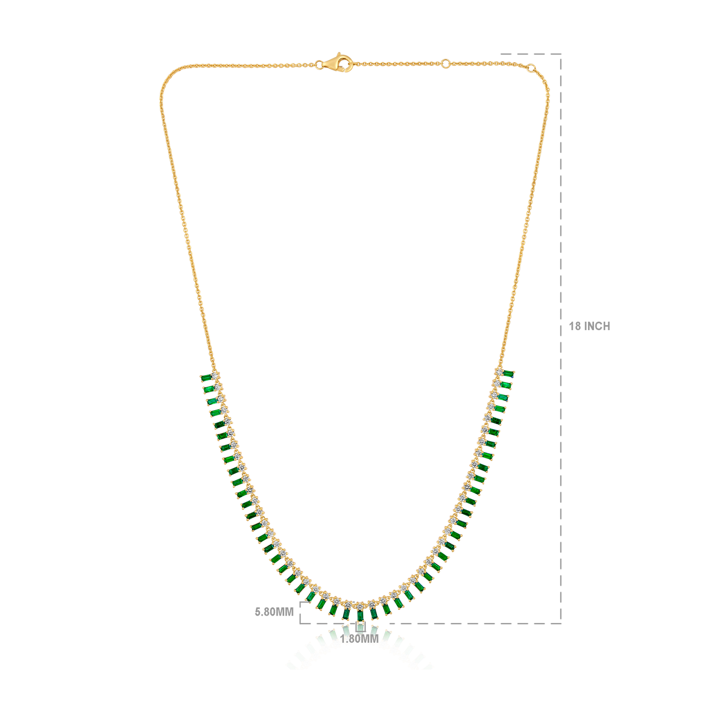 Solid Gold 4.73ct Natural Diamond w/ Natural Ruby Buggette Fringe Necklace