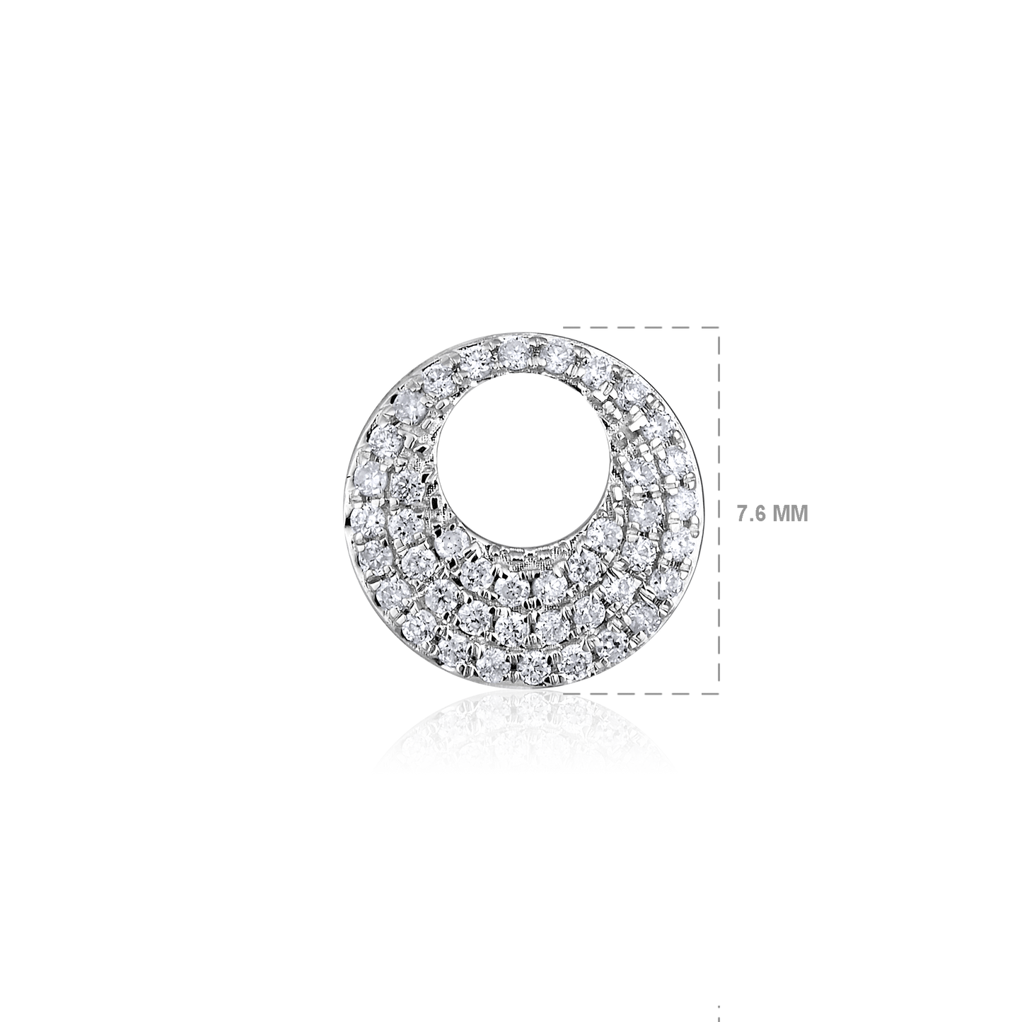 Solid Gold 0.14ct Natural Diamond Round CutOut Stud Earrings