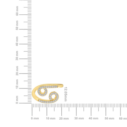 Solid Gold 0.3ct Natural Diamond Cross Ring