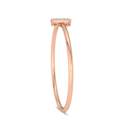 Solid Gold 0.5ct Natural Diamond Buguette Princess Bangle Bracelet