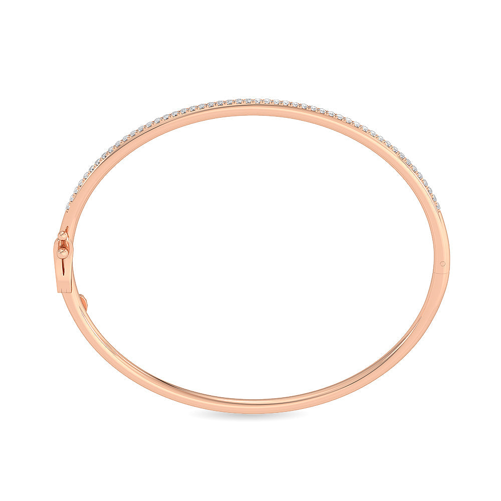 Solid Gold 0.65ct Natural Diamond Tennis Bangle Bangle Bracelet