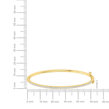 Solid Gold 0.65ct Natural Diamond Tennis Bangle Bangle Bracelet
