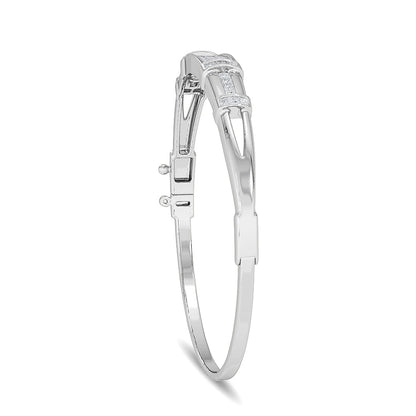 Solid Gold 1.66ct Natural Diamond Princess 3 Bar Rectangle Bracelet