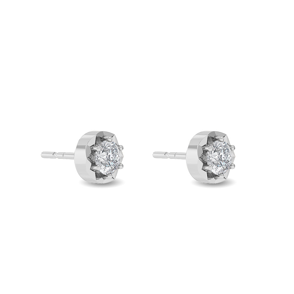 Solid Gold 0.5ct Natural Diamond Stud Earrings