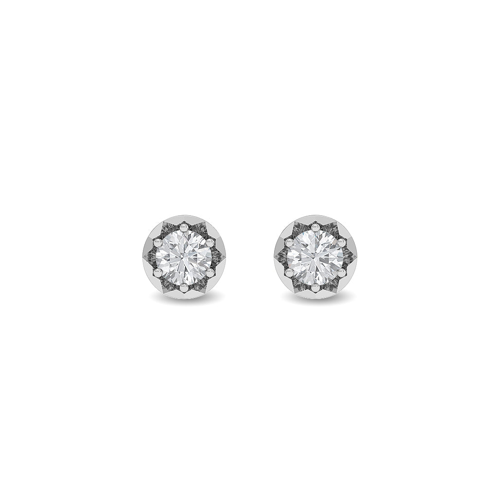 Solid Gold 0.5ct Natural Diamond Stud Earrings
