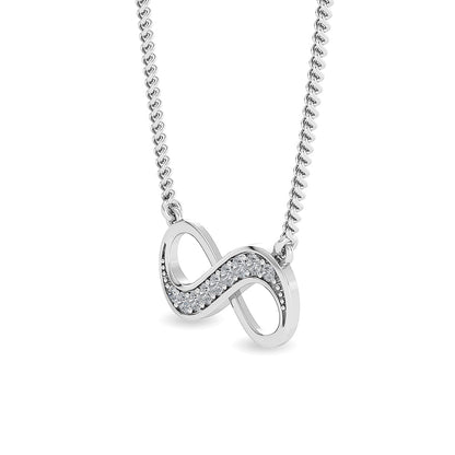 Solid Gold 0.1ct Natural Diamond Infinity Necklace
