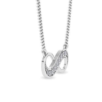 Solid Gold 0.1ct Natural Diamond Infinity Necklace