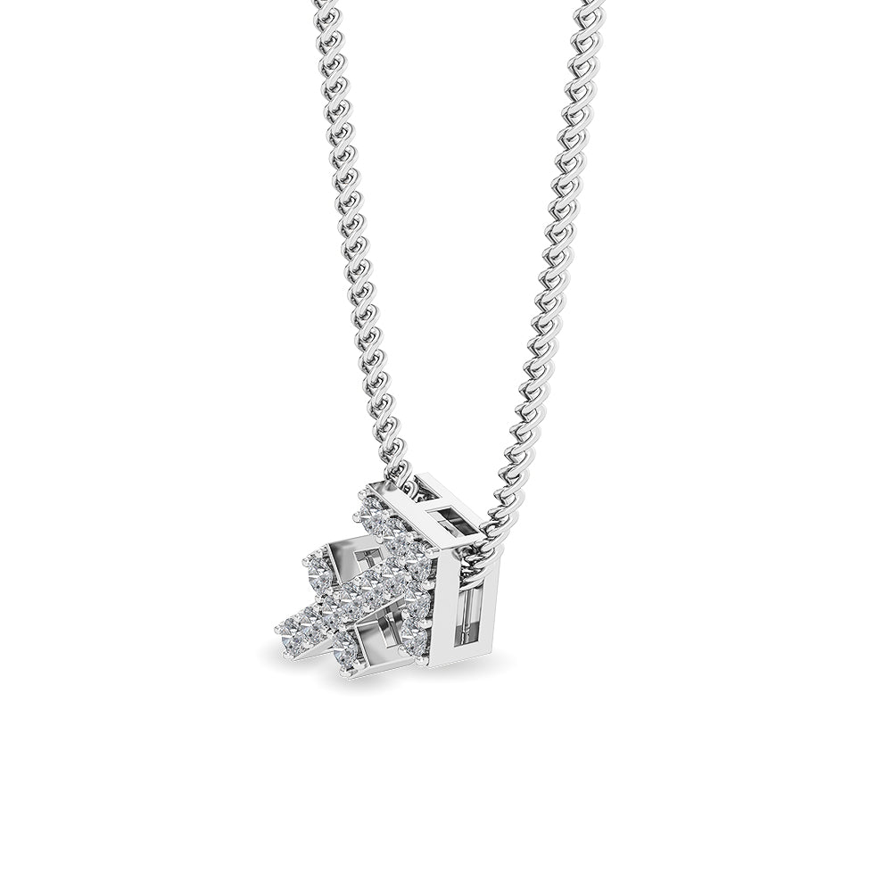 Solid Gold 0.2ct Natural Diamond Studded Arrow Necklace