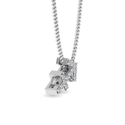 Solid Gold 0.2ct Natural Diamond Studded Arrow Necklace