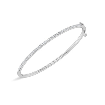 Solid Gold 0.65ct Natural Diamond Tennis Bangle Bangle Bracelet