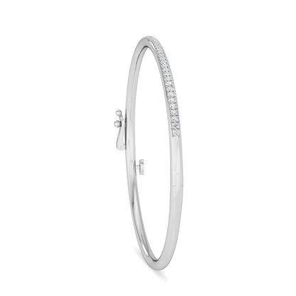 Solid Gold 0.65ct Natural Diamond Tennis Bangle Bangle Bracelet