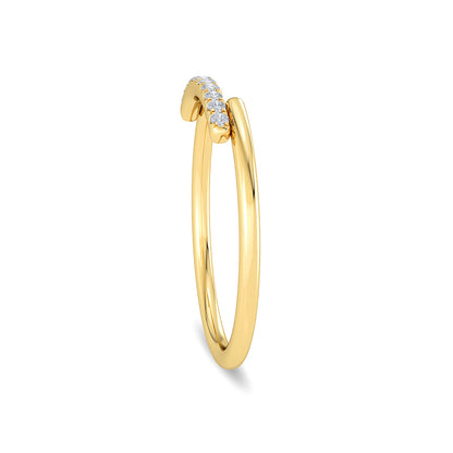 Solid Gold Natural Diamond Thin Ring