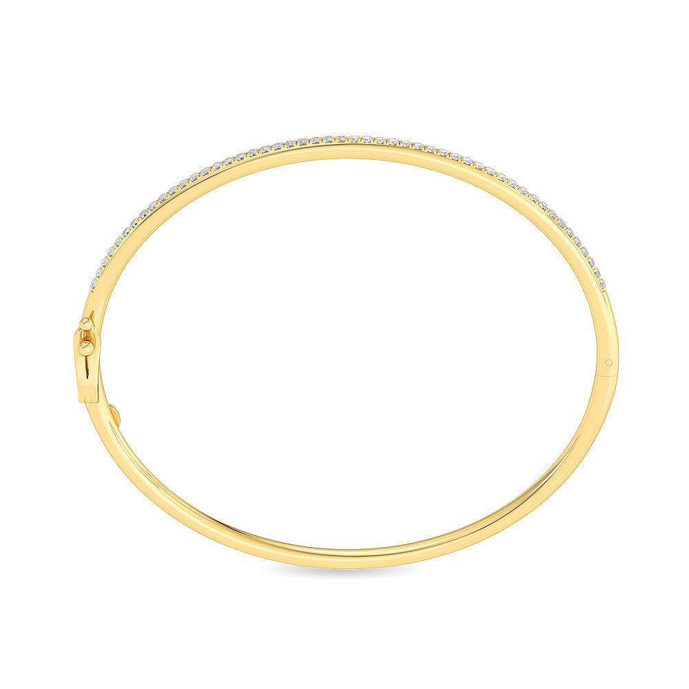 Solid Gold 0.65ct Natural Diamond Tennis Bangle Bangle Bracelet