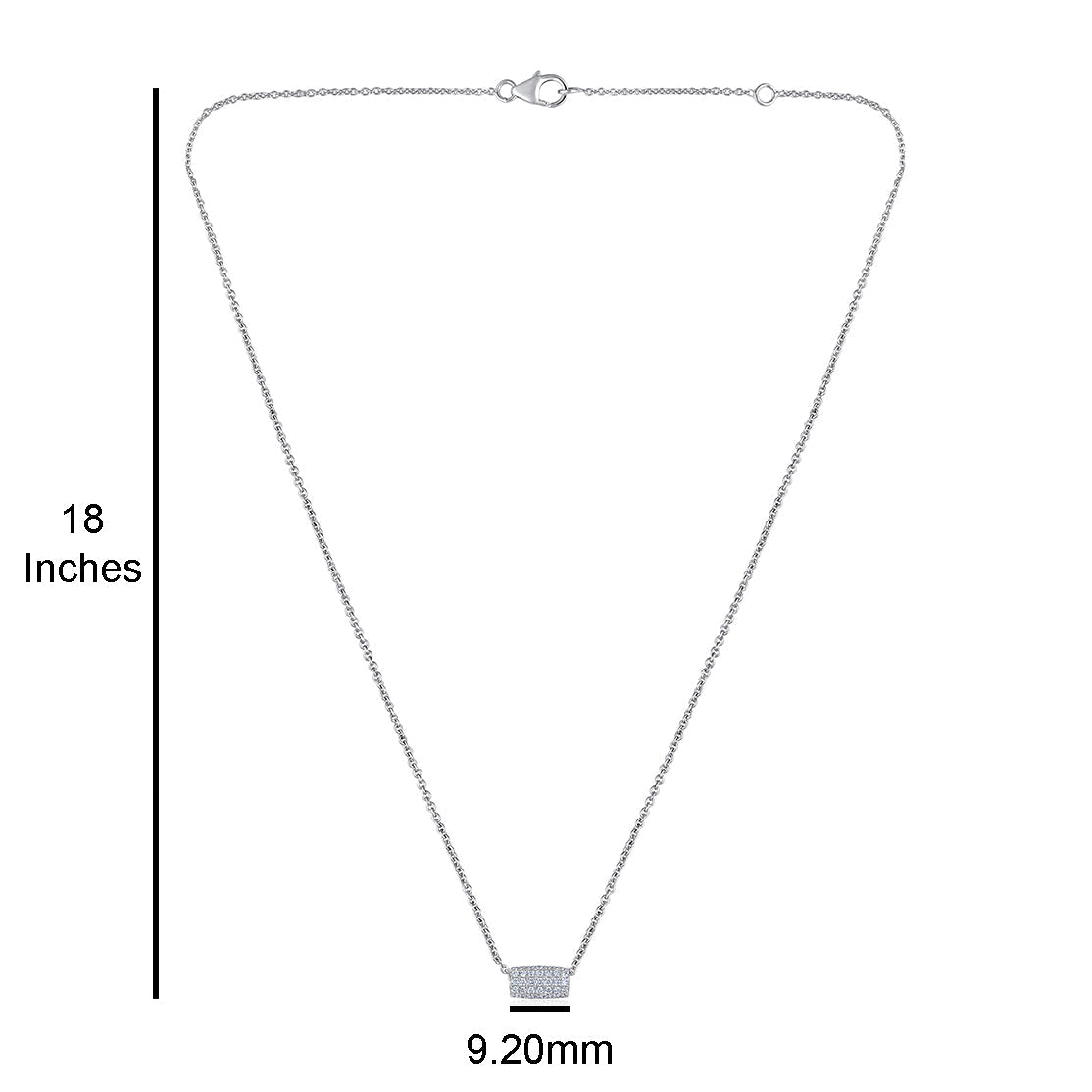 Solid Gold 0.5ct Natural Diamond Roller Charm Necklace