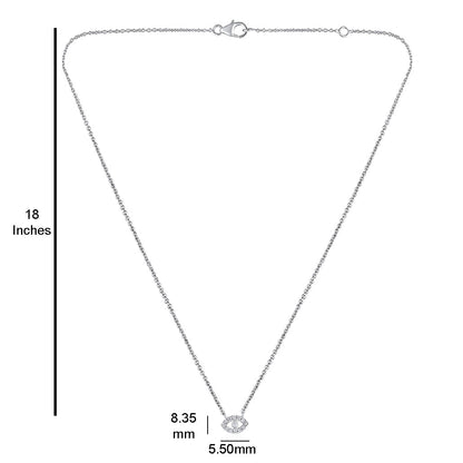 Solid Gold 0.2ct Natural Diamond Evil Eye Necklace Earrings Set