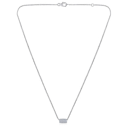 Solid Gold 0.5ct Natural Diamond Roller Charm Necklace