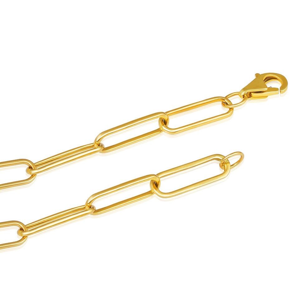 Solid Gold 0.6ct Natural Diamond Heart Paperclip Link Bracelet