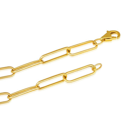 Solid Gold 0.6ct Natural Diamond Heart Paperclip Link Bracelet